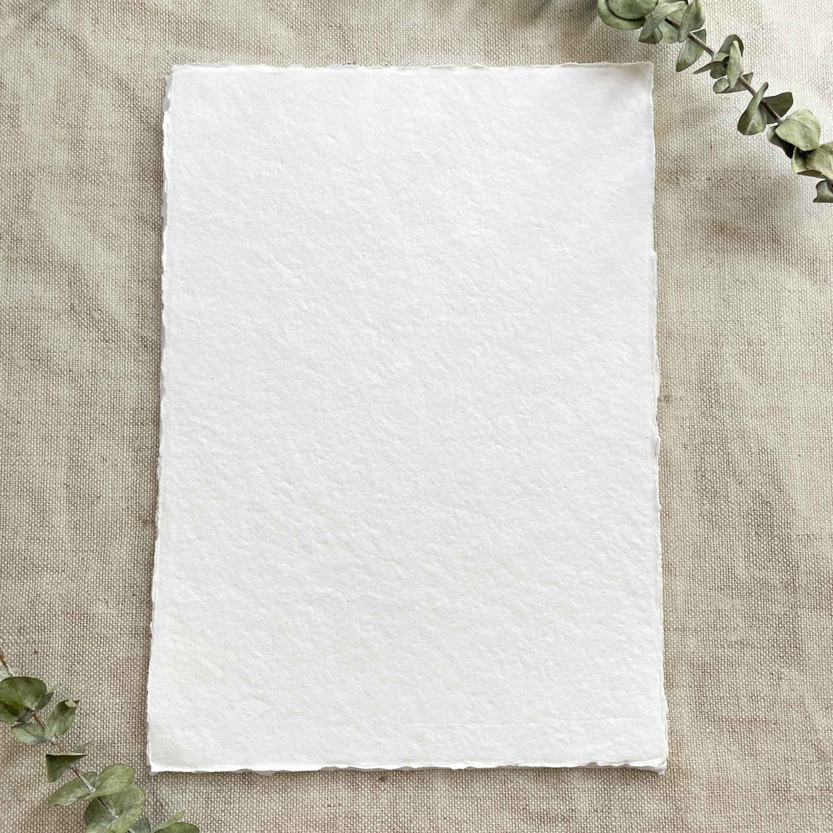White Handmade Paper | Pack of 5 | 5" x 7"