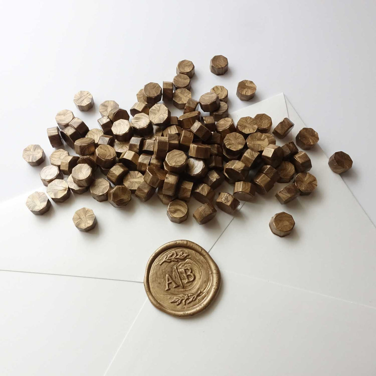 Bronze gold 100pcs sealing wax beads granules tablets pellet