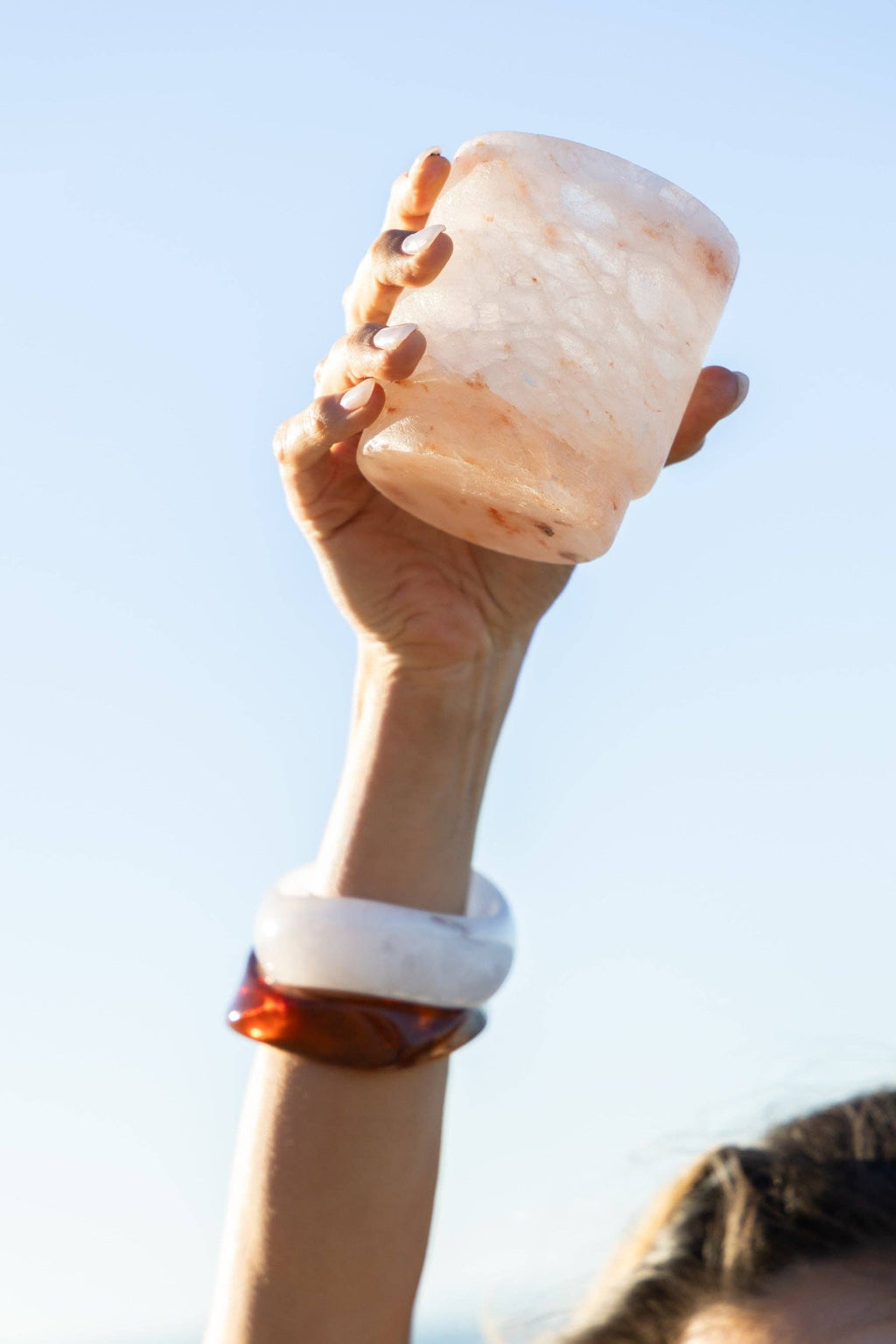 Himalayan Salt Margarita Glasses: Set of 2 / White