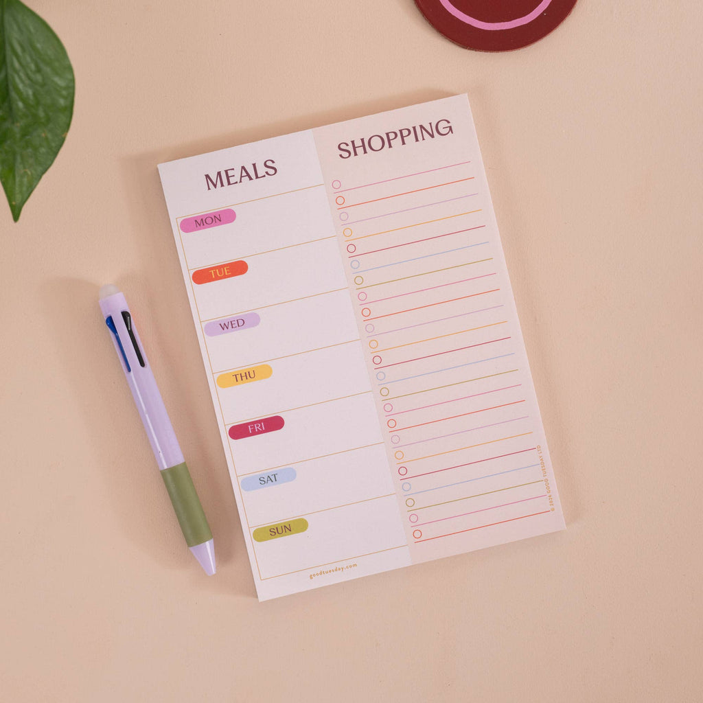 A5 Meal Planner & Shopping List | Colour Theory