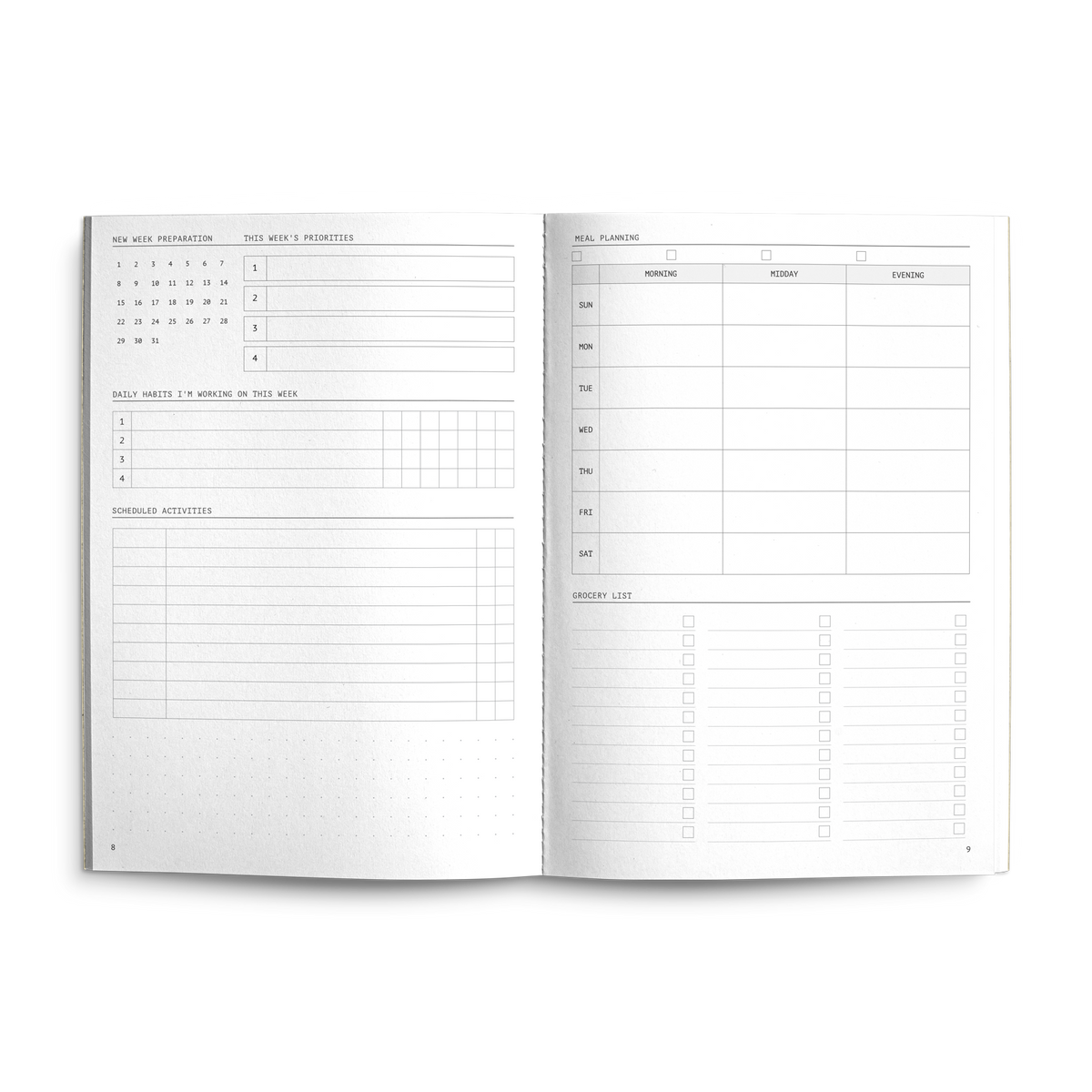 Fast Brain Daily Productivity Planner- Single Notebook: Burgundy Wine