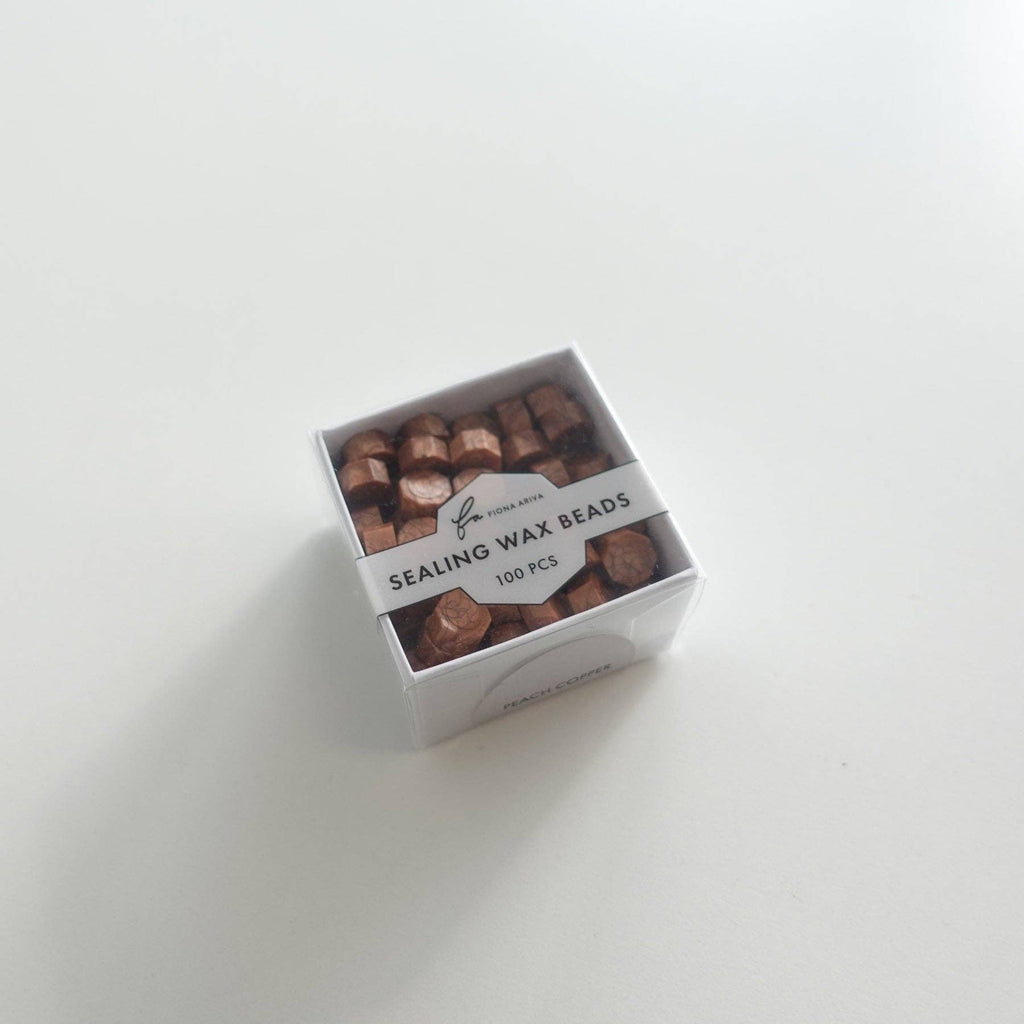 Peach Copper 100pcs sealing wax beads