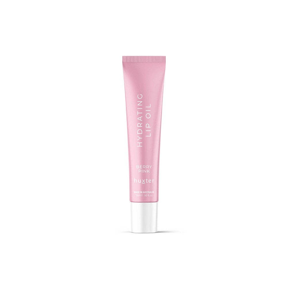 15ml Hydrating Lip Oil Bon Bon - Xmas Flowers Collection - Berry Pink