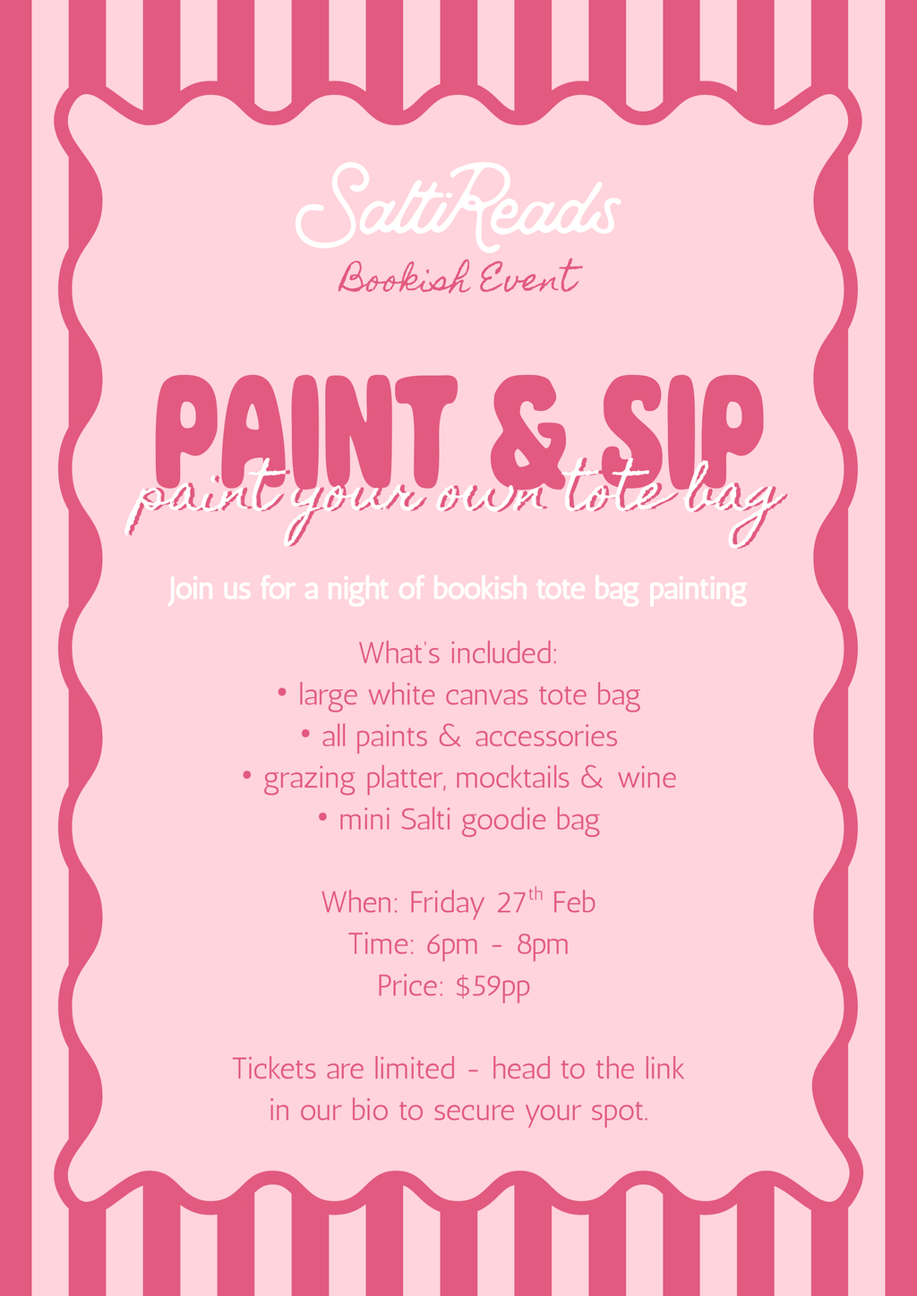 Paint & Sip - Tote Bags