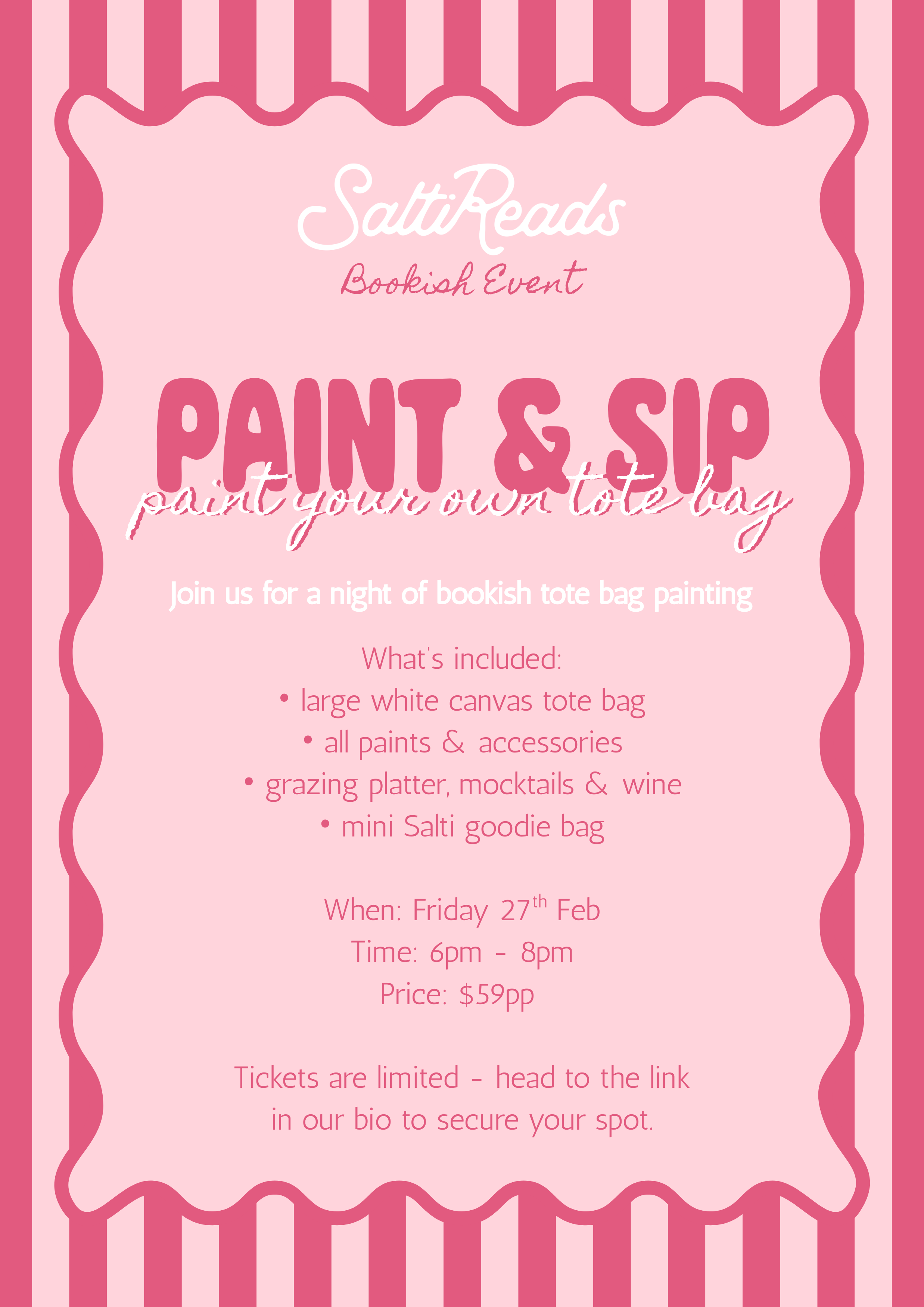 Paint & Sip - Tote Bags